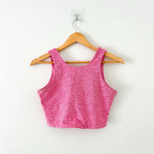 Load image into Gallery viewer, Outdoor Voices Venus Crew Neck Colorblock Crop Top Pink S
