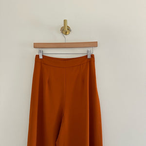 Hello Molly So Automatic High Rise Wide Leg Casual Pants Rust Brown S