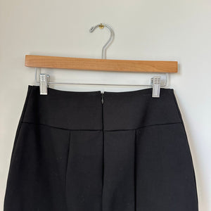 Anthropologie Eva Franco Floral Embroidered Back Slit Pencil Skirt Black 2
