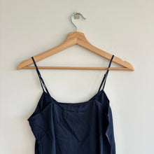 Load image into Gallery viewer, Quince Washabale Stretch Silk V-Neck Cami Navy XS
