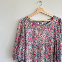 Load image into Gallery viewer, BB Dakota Floral Tiered 3/4 Puff Sleeve Mini Dress Pink M
