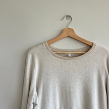 Load image into Gallery viewer, Beyond Yoga Cross Paths Loose Fit Pullover Sweatshirt Cream L
