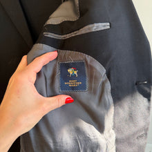Load image into Gallery viewer, Hart Schaffner Marx Black Two Button Wool Suit Black 48
