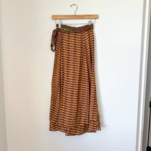 Load image into Gallery viewer, Free People Good 4 U Tribal-Inspired Print Midi Wrap Skirt Brown 4
