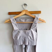 Load image into Gallery viewer, FP Movement Good Karma Square Neck Sports Bra Leggings Set Gray XS
