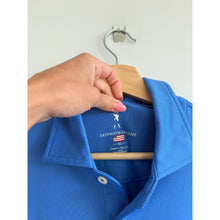 Load image into Gallery viewer, Fairway &amp; Green Solid Tech Short Sleeve Casual Jersey Polo Shirt Blue XL
