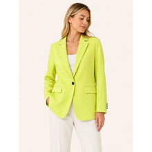 Load image into Gallery viewer, Seven Lab Single-Breasted Rhinestone Skull Notch Lapel Blazer Neon Green XL

