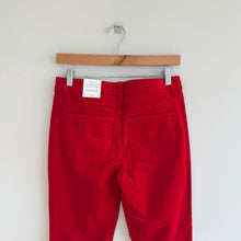 Load image into Gallery viewer, Talbots Straight Leg Corduroy Full Length High waist Pants Red 2P NWT
