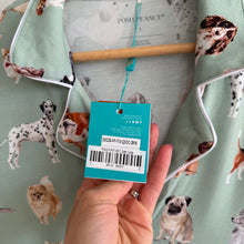 Load image into Gallery viewer, Posh Peanut Luxe Posh Puppies Long Sleeve Pajama Top Green L NWT
