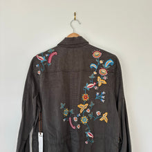 Load image into Gallery viewer, Willow &amp; Clay Embroidered Long Zip Up Jacket S NWT
