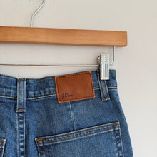 Load image into Gallery viewer, J. Crew Rayner High Rise Raw Hem Denim Wide Leg Jeans Blue 25

