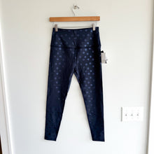 Load image into Gallery viewer, Beyond Yoga Daisy Shiny High Waisted Double Layered Midi Leggings Blue M NWT
