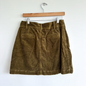 Madewell Corduroy A-Line Mini Skirt Asparagus 6