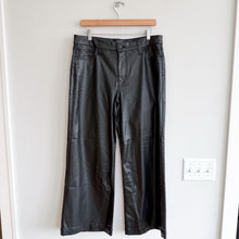Load image into Gallery viewer, KUT From The Kloth Meg Fab Ab Wide Leg High Rise Faux Leather Pants Black 12
