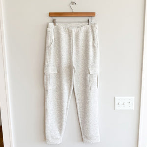 7 Diamonds Women's Rev Pull On High Rise Cargo Jogger Heather Light Grey L