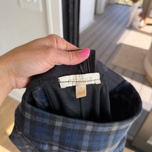 Load image into Gallery viewer, Etcetera Windowpane Plaid Pull On High Rise Bootcut Pants Blue Black 2
