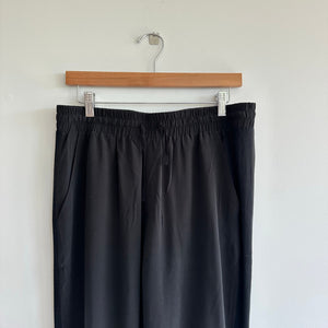 Splendid Naya Silk Mix High Rise Drawcord Waist Jogger Black L NWT