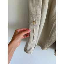 Load image into Gallery viewer, La Bottega di Brunella Linen Drawcord Waist Cargo Shorts Cream XL
