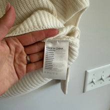 Load image into Gallery viewer, Club Monaco Emma Cashmere Ribbed Pullover Sweater Ivory XS
