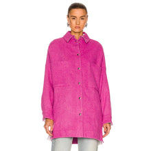 Load image into Gallery viewer, IRO Bardak Snap Button Wool Blend Oversized Shacket Fuschia Pink 36

