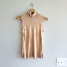 Load image into Gallery viewer, Theory Bias Silk Combo Turtleneck Sleeveless Top
