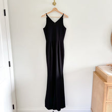 Load image into Gallery viewer, Dress The Population Iris Crepe Plunge V-Neck High Slit Sleeveless Gown Black 6
