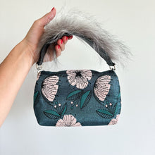 Load image into Gallery viewer, FURLA Metropolis Nuvola Fur Accent Detachable Handle Mini Handbag Pink Blue
