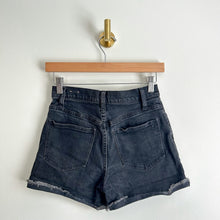 Load image into Gallery viewer, Madewell High-Rise Denim Raw Hem Cut-Off Shorts Black 24
