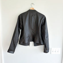 Load image into Gallery viewer, Classics by Worth Genuine Leather Zip Up Jacket Black 10 NWOT
