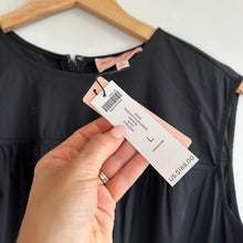 Load image into Gallery viewer, Chico&#39;s Black Label Tiered Sleeveless Dress Black L NWT
