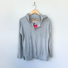 Load image into Gallery viewer, Chaser x Evereve Long Sleeve Snap Front Hoodie Sweatshirt Heathered Grey S NWT
