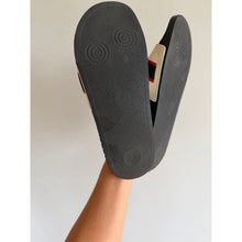Load image into Gallery viewer, Gucci Stripe Designer Slip On Rubber Slide Sandals + Dustbags Ecru 6.5
