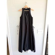 Load image into Gallery viewer, 6397 Sleeveless Scoop Neck Drawcord Waist Maxi Dress Black L

