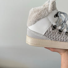 Load image into Gallery viewer, P448 Bali Sherpa High Top Lace Up Round Toe Casual Sneakers White 39
