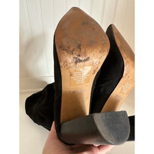 Load image into Gallery viewer, Express Faux Suede Pointed Toe High Heel Boots Black 7
