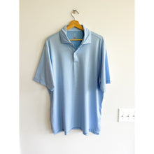 Load image into Gallery viewer, Fairway &amp; Greene Mini Striped Short Sleeve Casual Baltic Polo Shirt Blue XL
