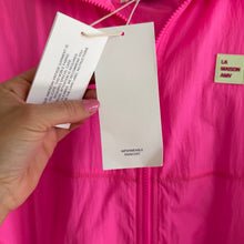 Load image into Gallery viewer, American Vintage Ikino Zip Fly Mid Length Hooded Rain Coat Acid Pink 4-6 NWT
