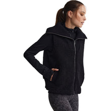 Load image into Gallery viewer, Varley Aspen Gilet Boucle Sherpa Zip Up Vest Black M
