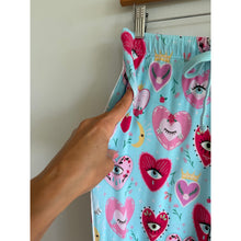 Load image into Gallery viewer, Posh Peanut Sweet Fiona Collection Evil Eye Luxe Pajama Pant Set Blue Pink S
