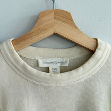 Load image into Gallery viewer, Treasure &amp; Bond Pleated Puff Sleeve Cotton Blend Blouse Cream XXS NWT
