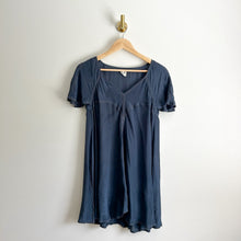 Load image into Gallery viewer, Anthropologie Akemi + Kin Bari V-Neck Side Slit Tunic Dress Blue XS
