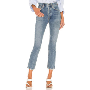 Citizens Of Humanity Jolene High Rise Button-Fly Cropped Straight Jeans Blue 26
