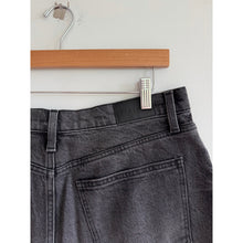Load image into Gallery viewer, Pistola Kaylee Loose Denim Raw Hem High Rise Bermuda Shorts Black 31

