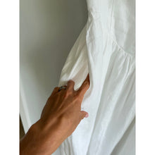 Load image into Gallery viewer, Quince Linen Corset Square Neck Sleeveless Midi Dress White M
