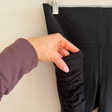 Load image into Gallery viewer, Athleta Salutation Stash Ruched Mesh High Tight Leggings Black M
