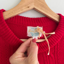 Load image into Gallery viewer, Vintage Helen Sue Knit Crew Neck Long Sleeve Button Front Cardigan Red M
