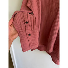 Load image into Gallery viewer, Lou &amp; Grey Gauze Cotton Long Sleeve Pullover Hoodie Pink XS
