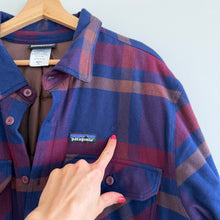 Load image into Gallery viewer, Patagonia Fjord Insulated Plaid Pattern Long Sleeve Shirt Jacket Blue XL
