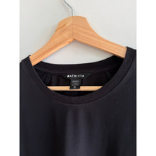 Load image into Gallery viewer, Athleta Effortless Cropped Crew Neck Short Sleeve T-Shirt  Black XL
