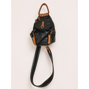 Belle Rose Leather Bucket Bag with Handle And Strap